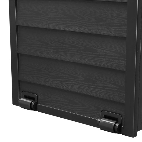 Courtyard Storage Box With Two Wheels Pure Black