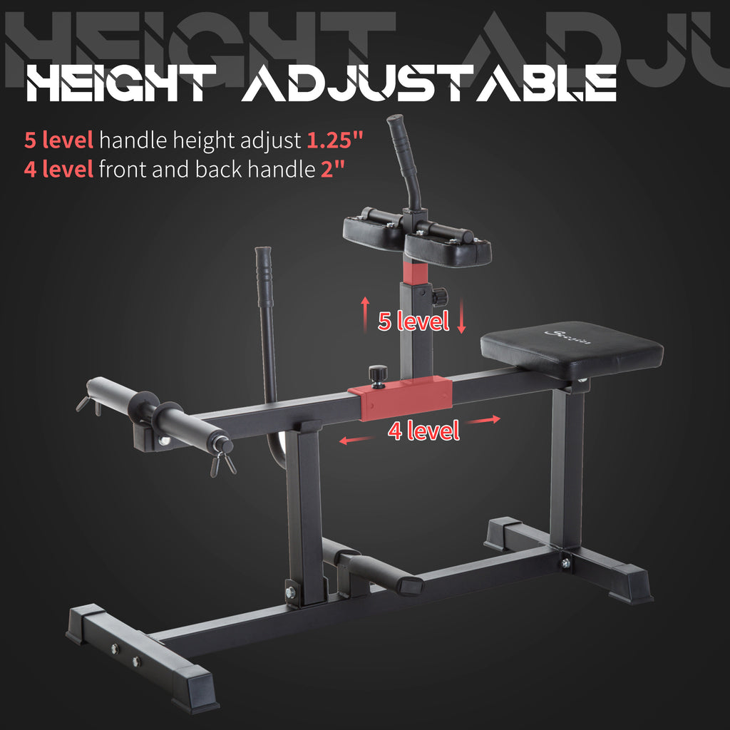 Home Training Gym Leg Press Steel Seated Calf Raise Machine Adjustable Strength Black
