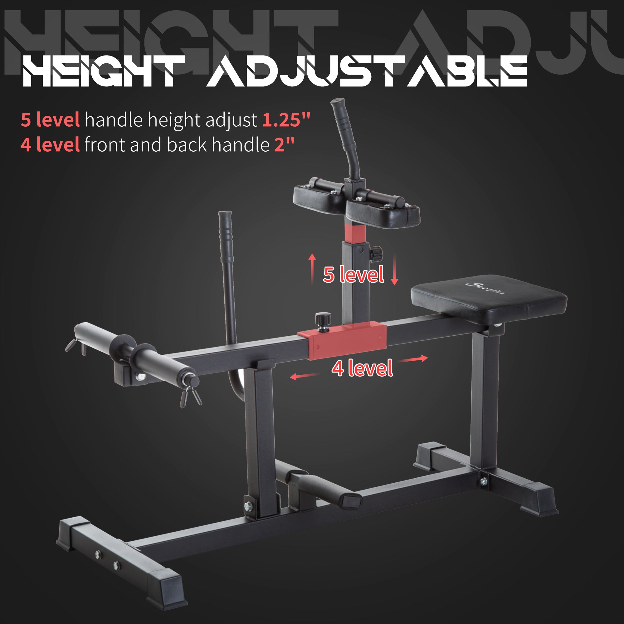 Home Training Gym Leg Press Steel Seated Calf Raise Machine Adjustable Strength Black