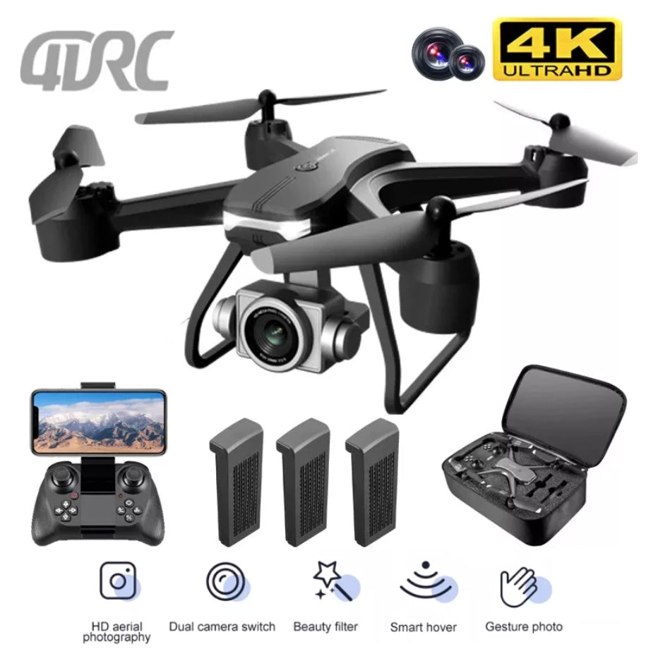 Drone 6K HD Dual Camera 4DRC V14 Professional-Wifi FPV Portable RC Quadcopter 2 BATTERY, Drones Suitable For Adults & Beginners. Logistics Is Randomly Sent By UPS, USPS