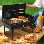 Outdoor Portable Charcoal Grill Black Portable Square Carbon Oven