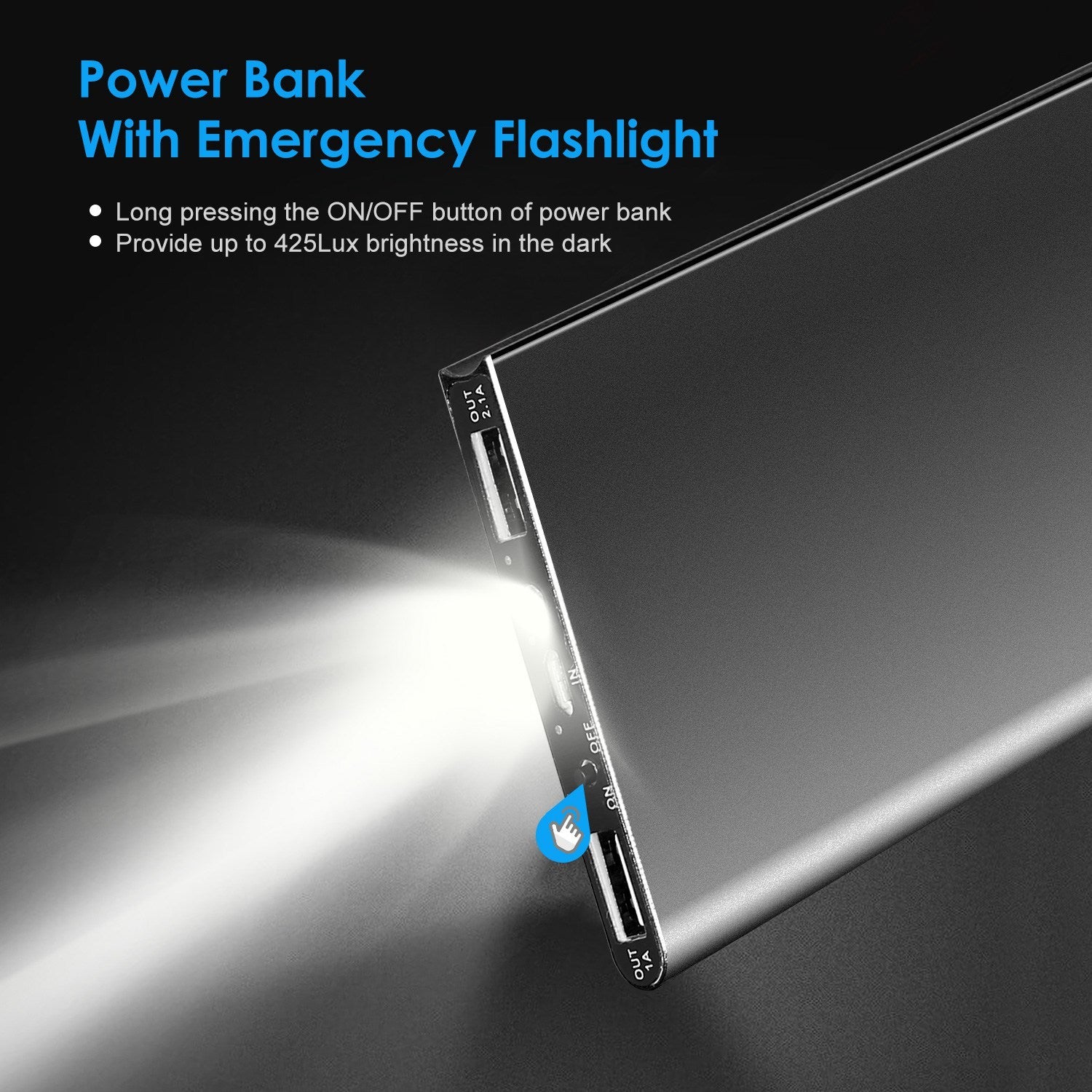 Ultra-thin Power Bank 20000mAh Power Bank Ultra-thin External Battery Pack Phone Charger Dual USB Port