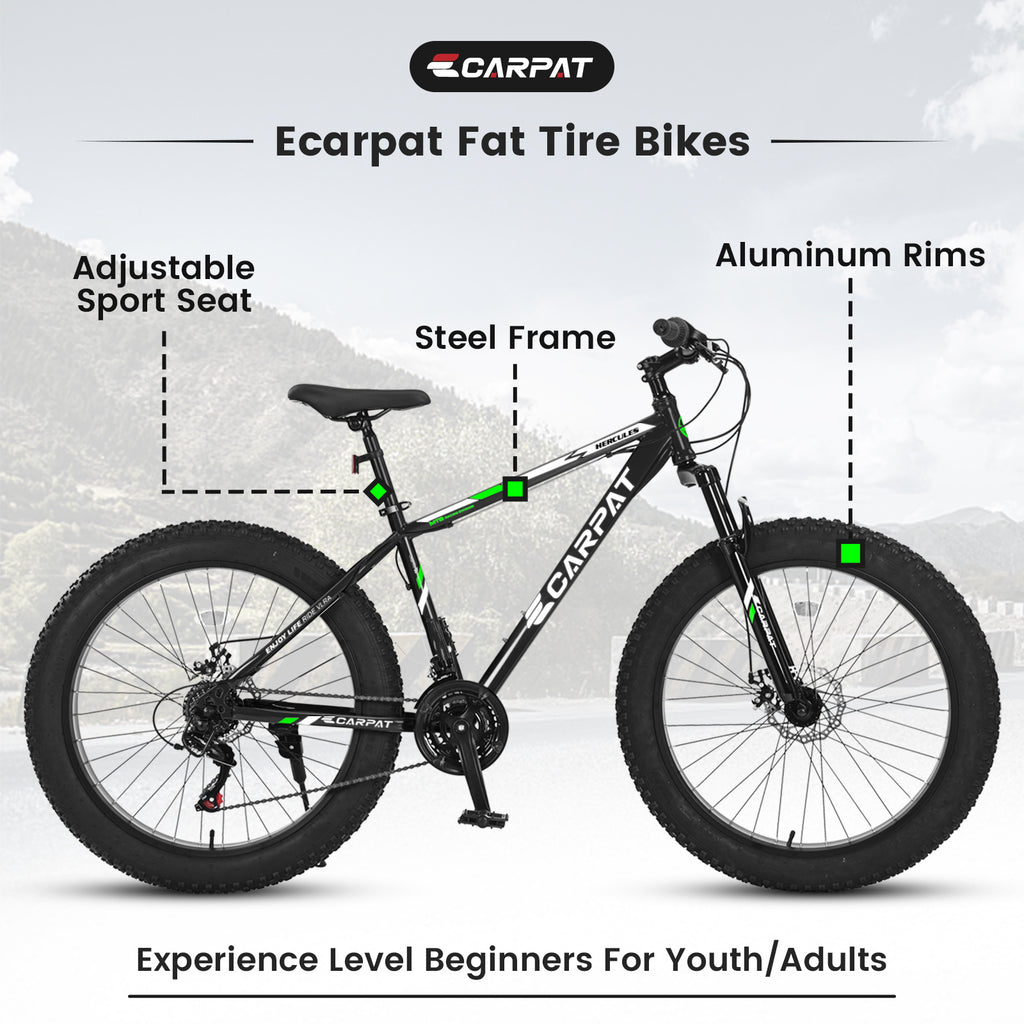 ECARPAT Mountain Bike Bicycle S26109-BLACK-GREEN