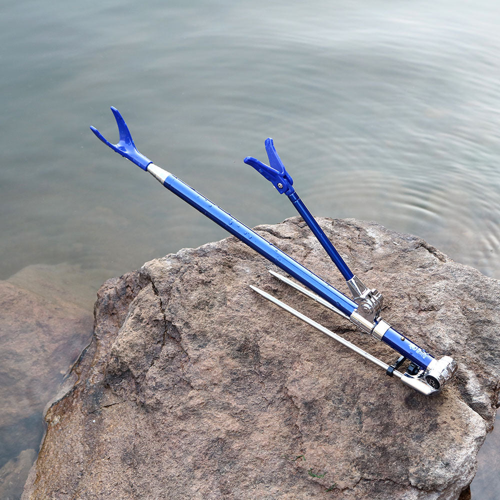 Fishing Rods Holder Fishing Equipment Telescopic Folding Stainless Steel Hand Rod Holder