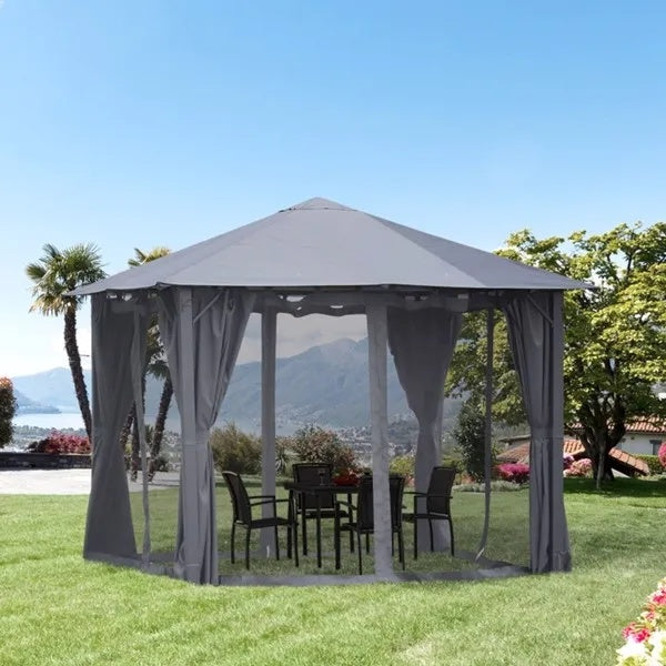 Patio Gazebo 10ft X 10ft Patio Gazebo-Black-AS
