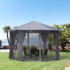 Patio Gazebo 10ft X 10ft Patio Gazebo-Black-AS