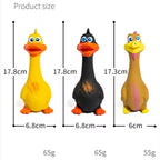 US LOCAL STOCK HiphoppetNew Latex Interactive Dog Chew Toys Cute Duck Shape Squeaky Pet Dog Interactive Boredom Buster Toys