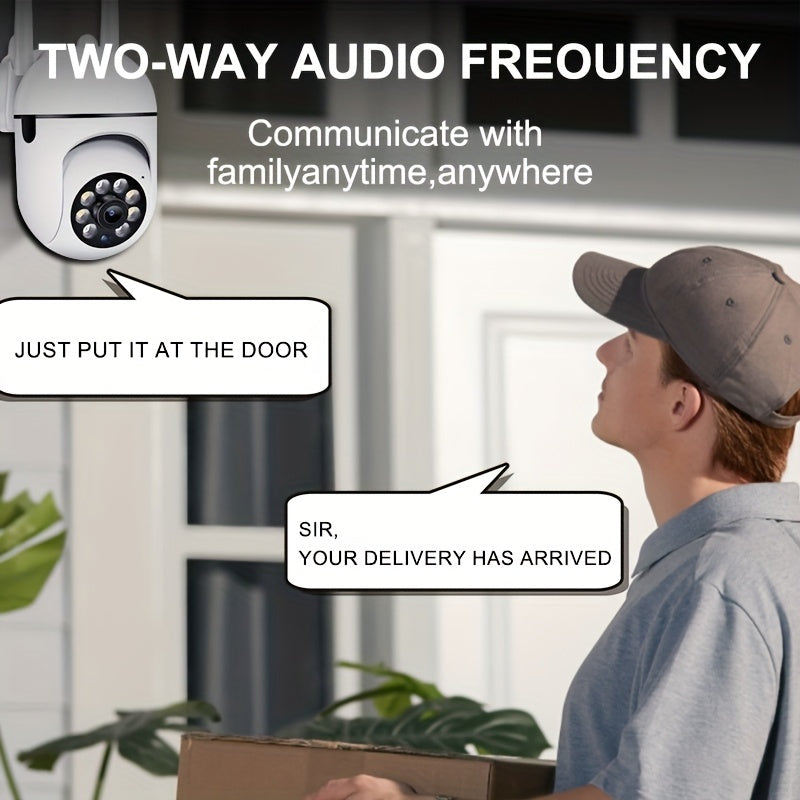 Surveillance Cameras Courtyard Guardian Outdoor Spherical Camera Set - 1080P 360 Blind Spot Monitoring, Wireless 2.4G Anti-interference, Full-color Night Vision, Motion Tracking & Remote Viewing Via App