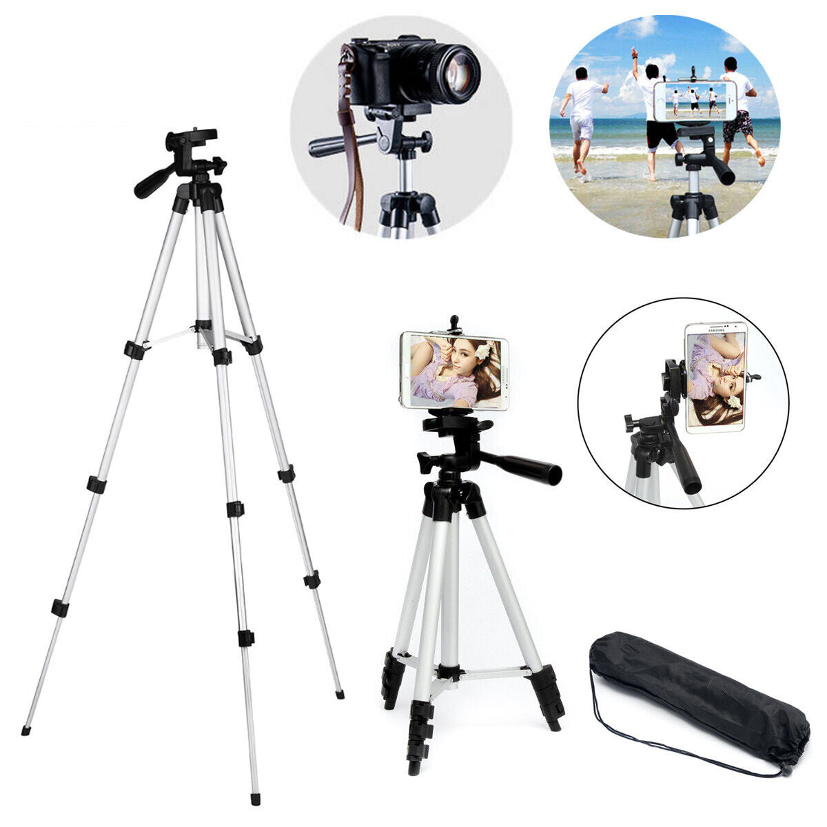 Professional Mobile & Camera Tripod Stand Holder Mount For Cell Phone, Portable Tripod, Mobile Phone Live Stream Holder, Camera Tripod