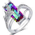 Seven Color Topaz Diamond Ring