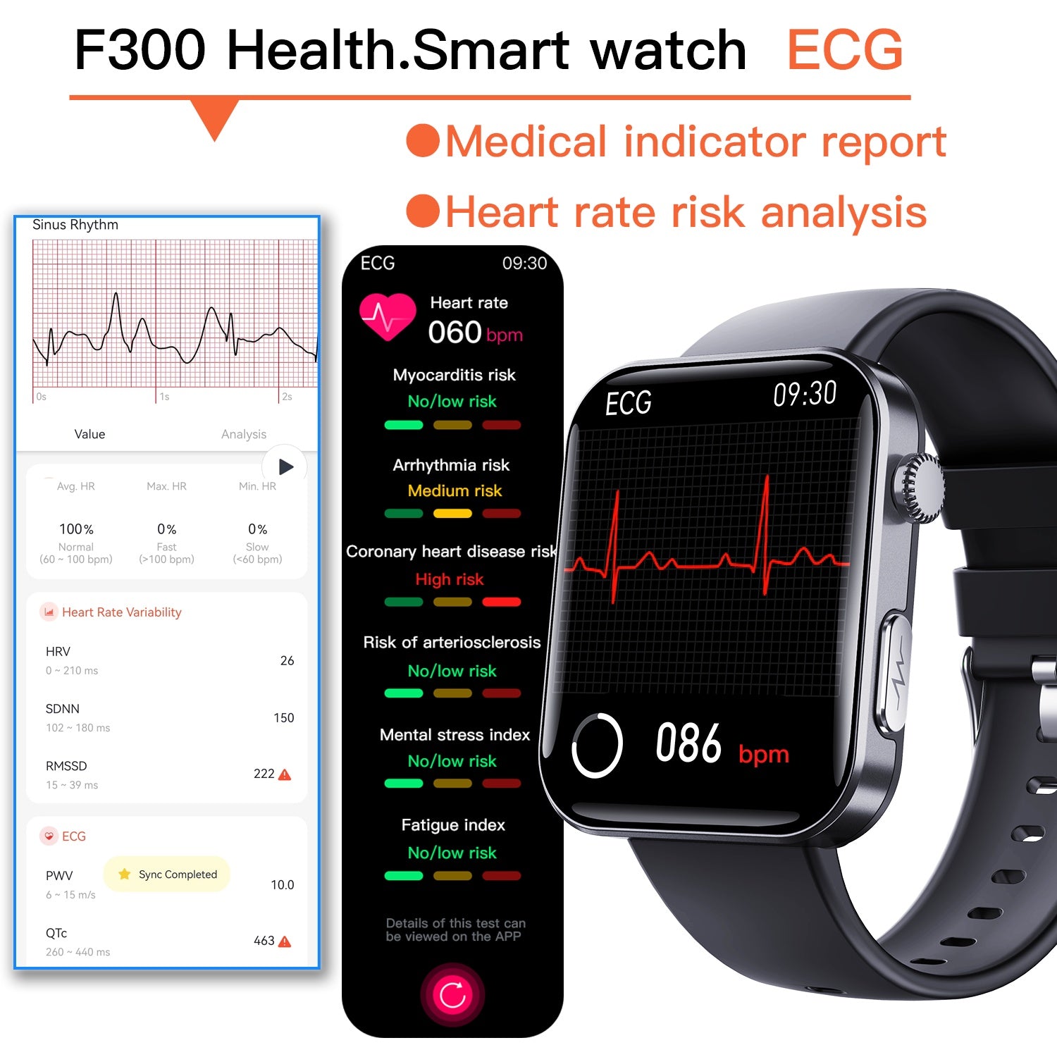 Smart Watch 2025 Smart Watch Health Tracker 2.1in Fitness Tracker