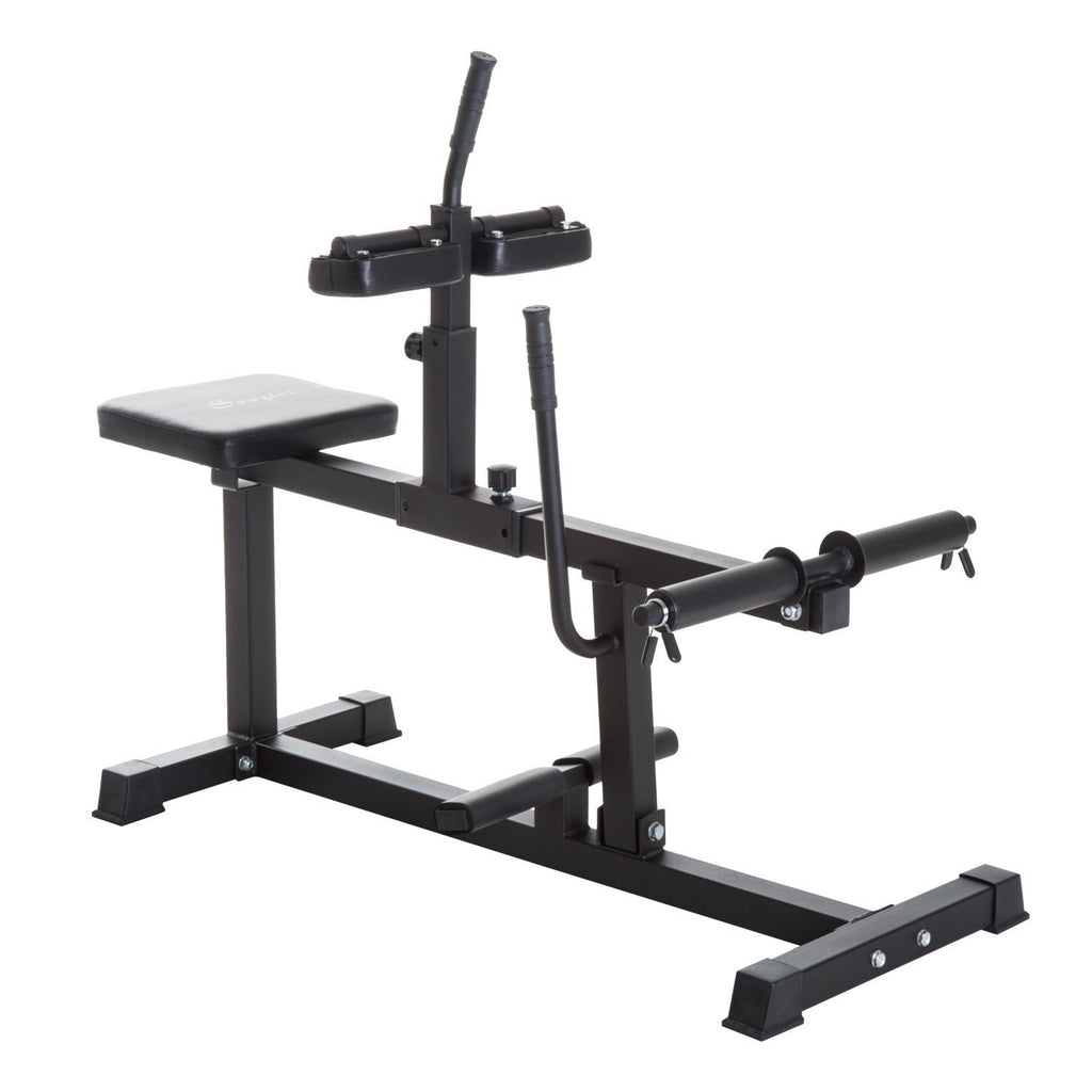 Home Training Gym Leg Press Steel Seated Calf Raise Machine Adjustable Strength Black