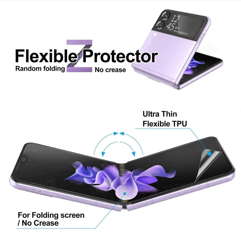 Samsung Galaxy Z Flip 3 5G Soft Hydrogel Screen Protector Film HD Lens Cover
