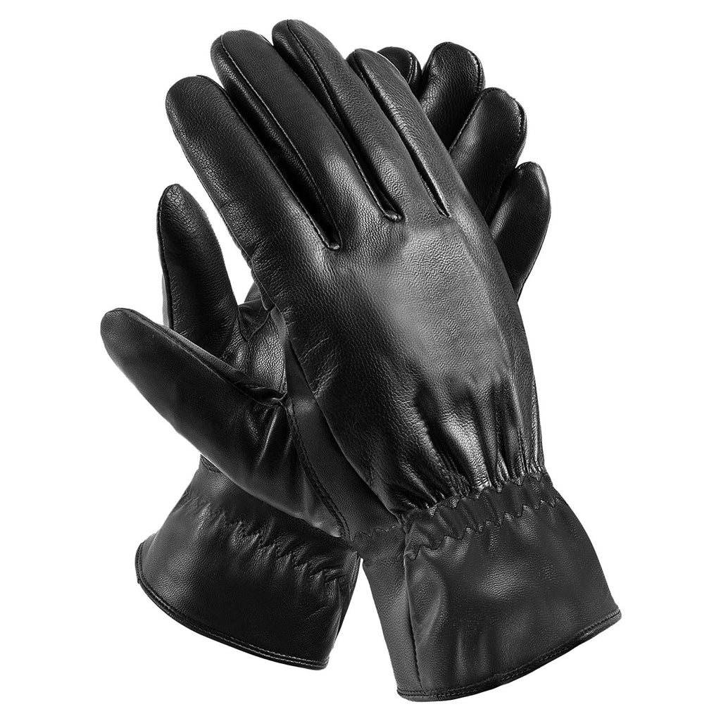 1Pair Unisex Leather Winter Warm Gloves Outdoor Windproof Soft Gloves Cycling Skiing Running Cold Winter Gloves