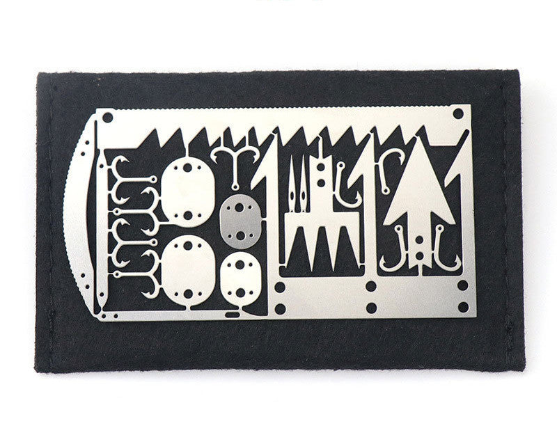 Fishing-Field Survival Tool Card, Multifunctional Fishing Card, Fishing Equipment, Portable Fishing Hook Card