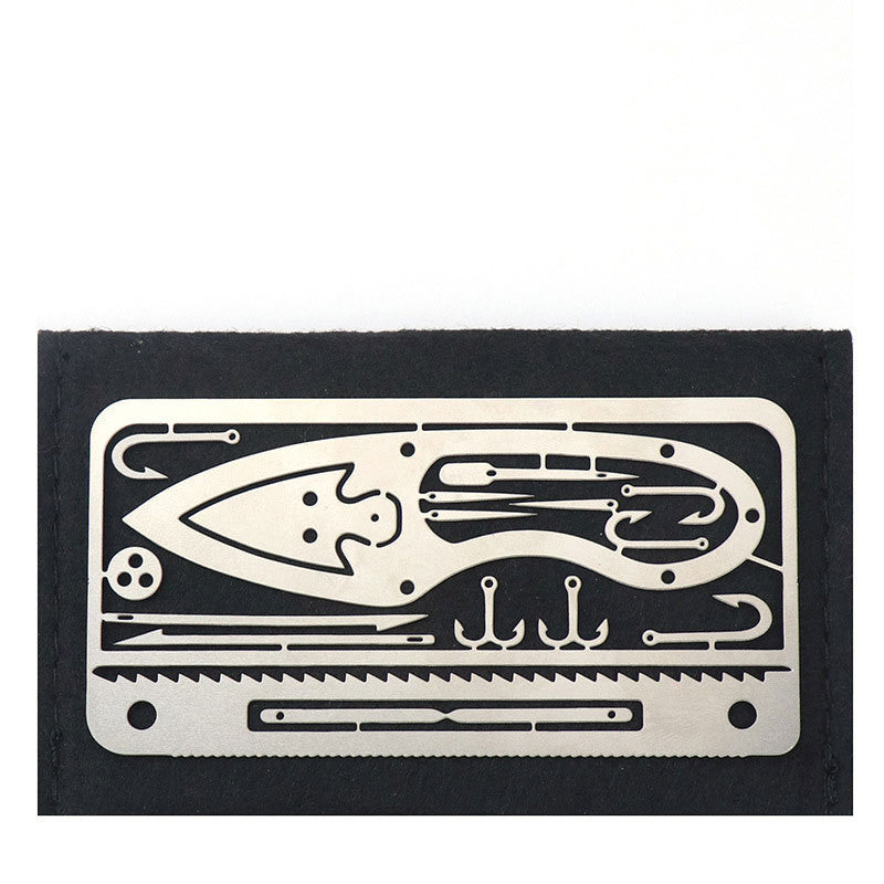 Fishing-Field Survival Tool Card, Multifunctional Fishing Card, Fishing Equipment, Portable Fishing Hook Card