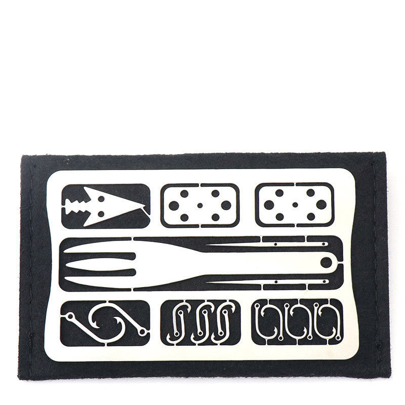 Fishing-Field Survival Tool Card, Multifunctional Fishing Card, Fishing Equipment, Portable Fishing Hook Card