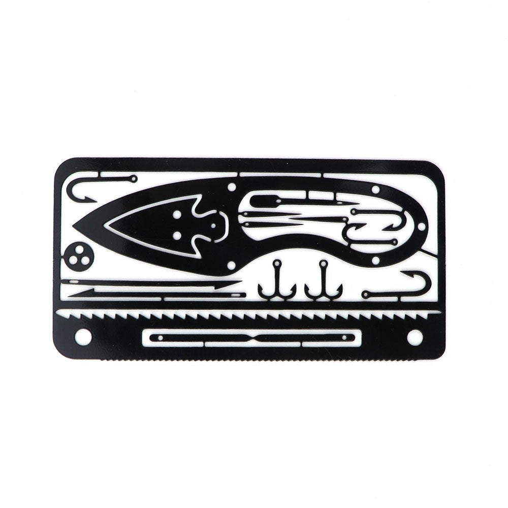 Fishing-Field Survival Tool Card, Multifunctional Fishing Card, Fishing Equipment, Portable Fishing Hook Card