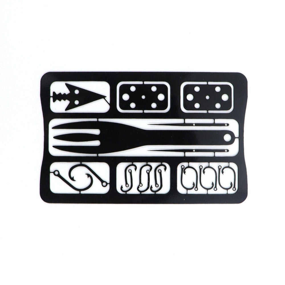 Fishing-Field Survival Tool Card, Multifunctional Fishing Card, Fishing Equipment, Portable Fishing Hook Card