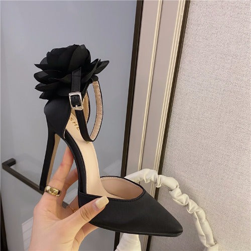 Heels Shoes Fairy Style Hot-Selling Large Size Pointed High Heel Women's Single Shoes
