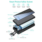 Solar Power Bank Comes With Input And Output Dual-wire