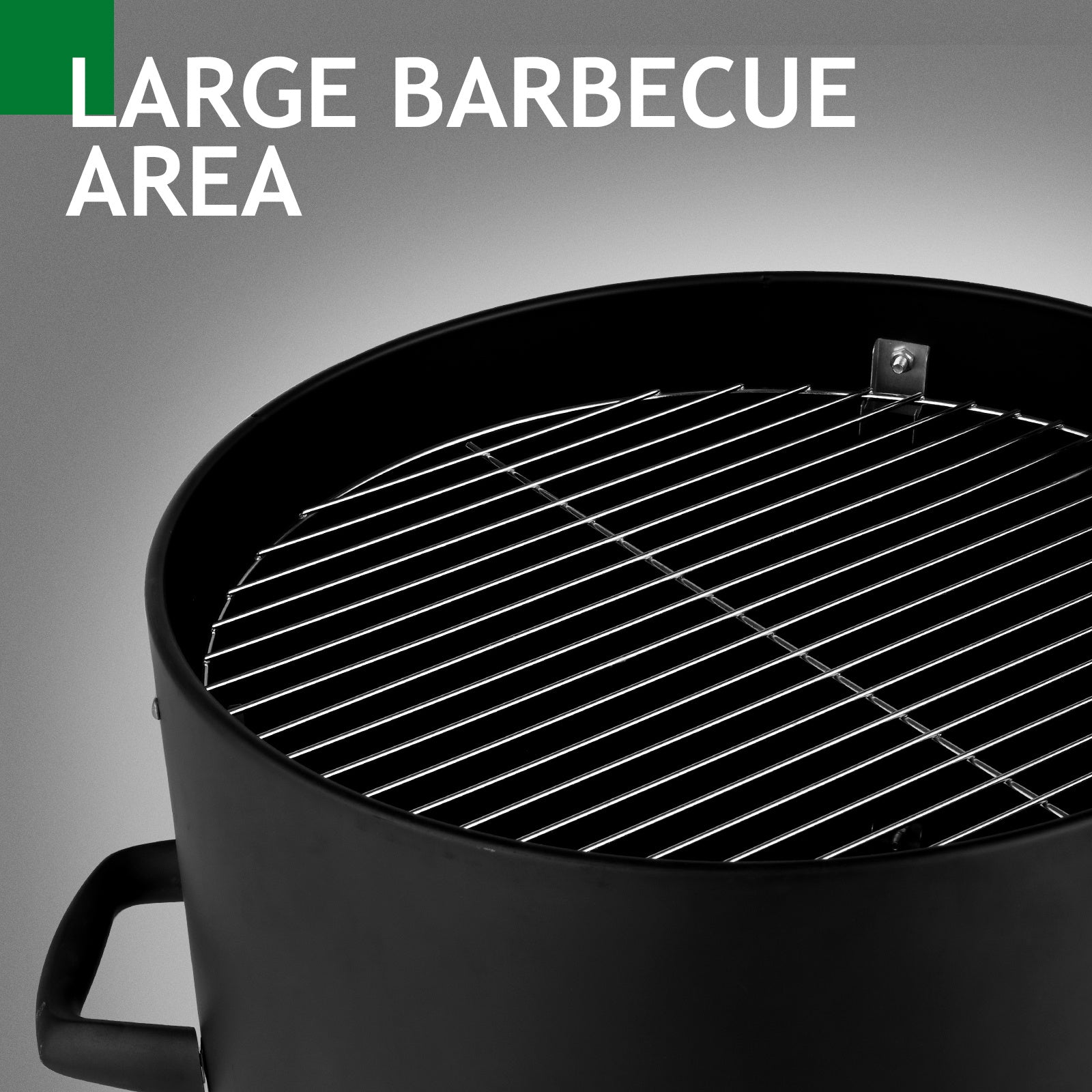 Charcoal Grill 48x48x119cm Black 3-layer Oval Cylinder Smoker Iron