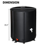 Outdoors 132gal Black PVC Foldable Rain Bucket