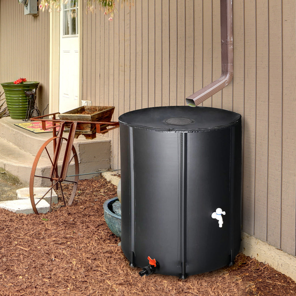 Outdoors 132gal Black PVC Foldable Rain Bucket