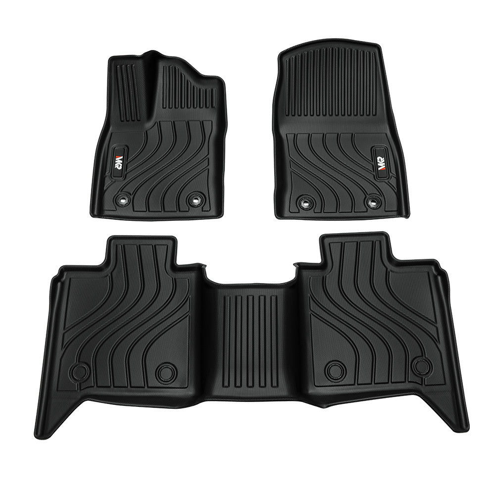 Toyota Tundra All-Weather TPE Front And Rear Row Floor Liners Floor Mats Fit For Toyota Tundra Crew Max Cab 2022-2025, Custom Fit Tundra Car Mats 20484