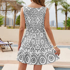 Women's Summer Dresses 2025 Casual Boho Sleeveless V Neck Loose Cover Up Beach Sundresses