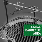Outdoor Portable Round Grill - Round Black Iron Spray Coated Grill