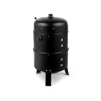Outdoor portable Iron Spray Smoker Carbon Grill Black