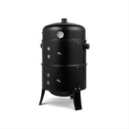 Outdoor portable Iron Spray Smoker Carbon Grill Black