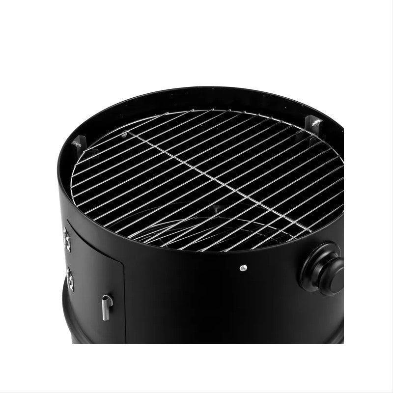 Outdoor portable Iron Spray Smoker Carbon Grill Black