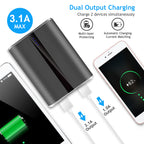 Power Bank 1Pc 12000mAh Portable Charger With Dual USB 3.1A Output Power Bank Ultra-Compact External Battery Pack Fast Charging