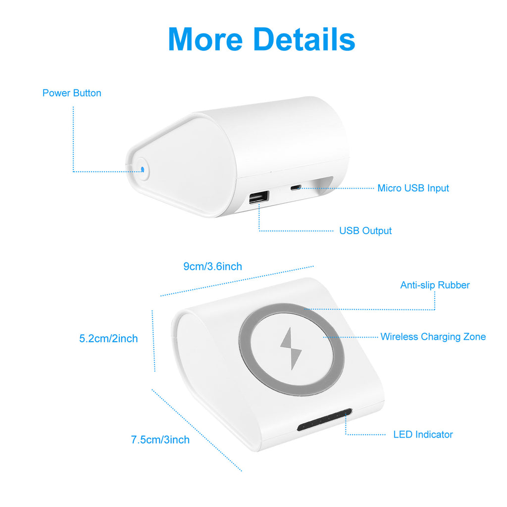 iPhone Wireless Charging Power Bank 1Pc 10400mAh Qi Wireless Charging Power Bank For IOS Phone XS MAX XR Galaxy S10 S9 Note 9