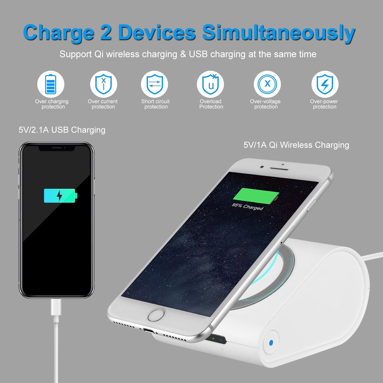 iPhone Wireless Charging Power Bank 1Pc 10400mAh Qi Wireless Charging Power Bank For IOS Phone XS MAX XR Galaxy S10 S9 Note 9