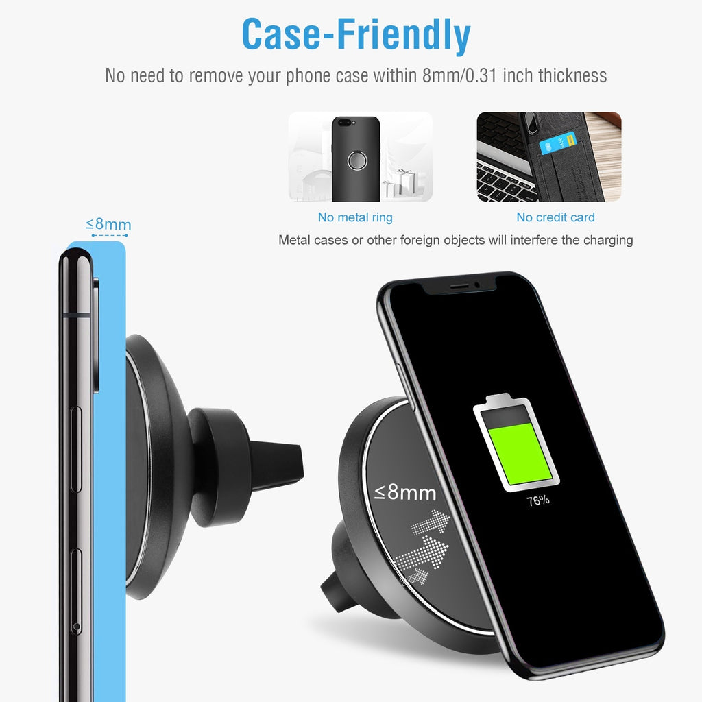iPhone & Samsung Wireless Car Charger 1Pc Magnetic  Qi Wireless Car Charger Car Phone Charger For IOS Phone XS MAX XR Galaxy S10 S9 Tablet GPS Device