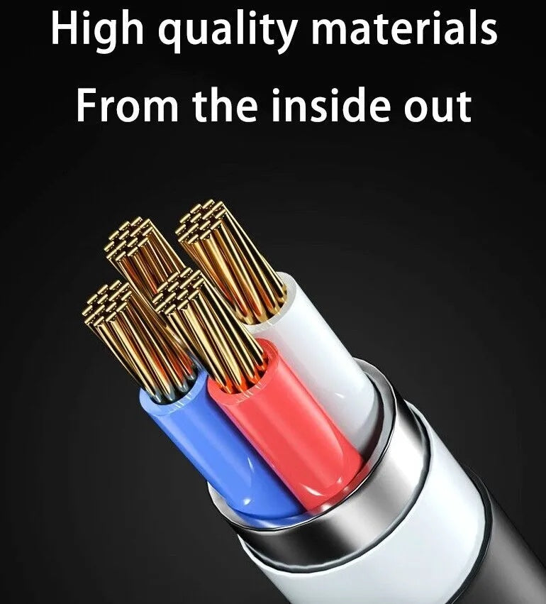 USB 3.0 A Male To Male Data Cable Super Speed Transfer Power Charger Metal 6ft