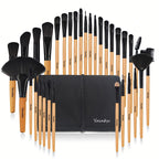 Portable 32-piece Makeup Brush Set That's Perfect For Travel, Business Trips, And Outdoor Makeup.