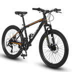 ECARPAT Mountain Bike - 21 Speed Bicycle S26102-BLACK-ORANGE