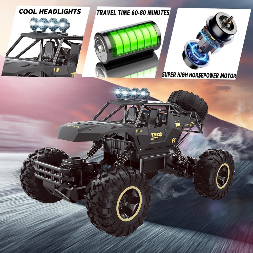 NEW 4DRC Truck Rock Climbing Car  Rock Crawler Rechargeable Off Road Truck 4WD , Metal Shell LED Headlights RC Remote Control Off Road Car Truck, Logistics Is Randomly Sent By UPS,USP.