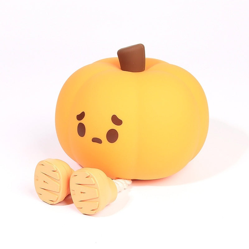Halloween Pumpkin Lamp Small Night Lamp Halloween Silicone Pat Lamp Ambience Light
