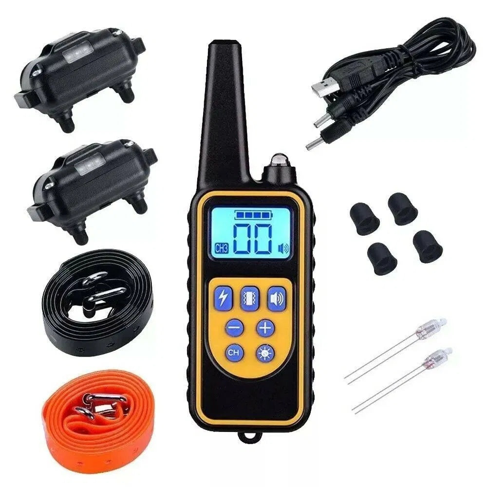 Dog Training Collar 3000 FT Rechargeable Remote PET Shock Trainer Waterproof US