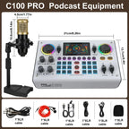 Big Discount C100PRO Lightweight And Portable Digital Sound Card, Real-time Voice Changer, Intelligent Noise Reduction, And Instrument Reverberation