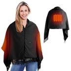 Big Savings 1Pc 79x24In USB Heated Shawl With Teasel Wearable Heating Blanket Electric Throw Wrap Indoor Outdoor With Zipper 3 Heating Levels Machine Washable For Outdoor Home Office