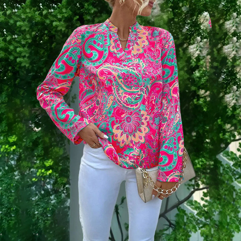 Women's 2025 Fashion V-Neck Tops Long Sleeve Business Casual Blouses Summer Tees Shirts