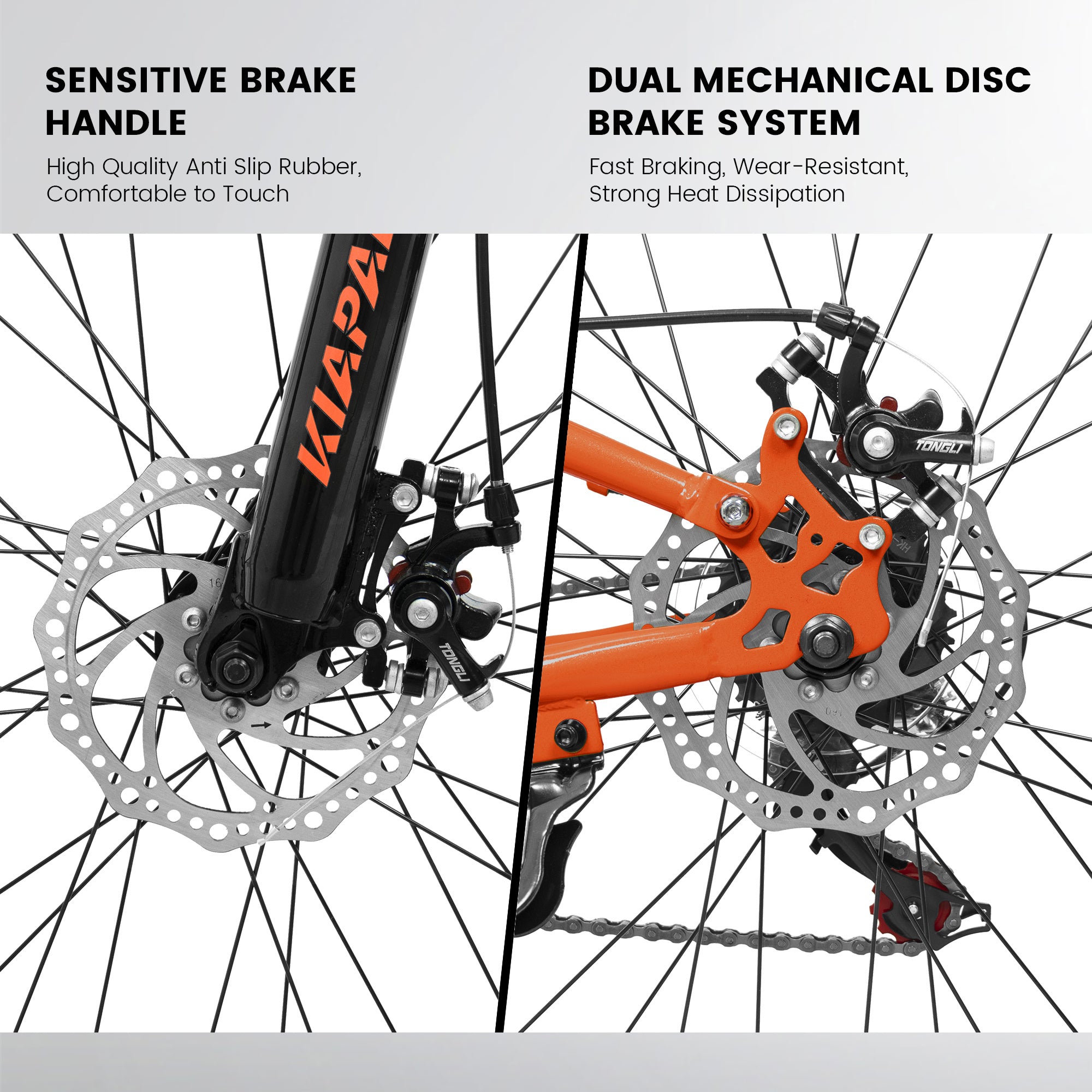 KIAPALNO Bicycle A26336-BLACK-ORANGE-JXN