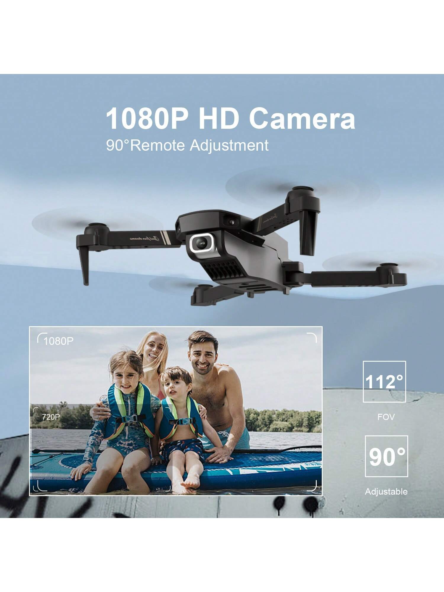 1080P HD Foldable Mini Drone With Camera 4K 4DRC V4 Drone, 3 Batteries, Drones For Adults Kids, Remote-controlled Quadcopter, Logistics Is Randomly Sent By UPS,USPS