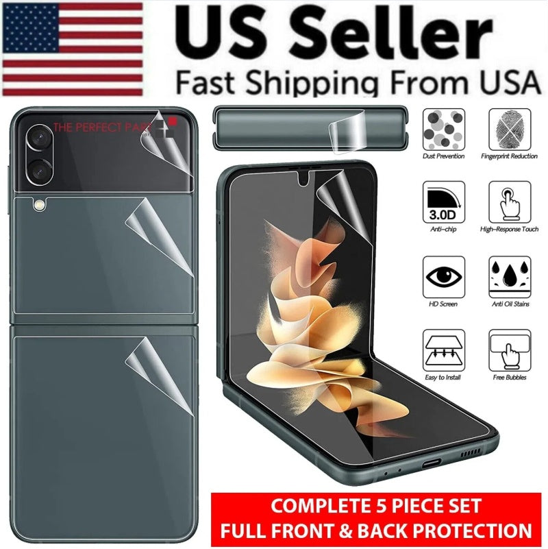 Samsung Galaxy Z Flip 3 5G Soft Hydrogel Screen Protector Film HD Lens Cover